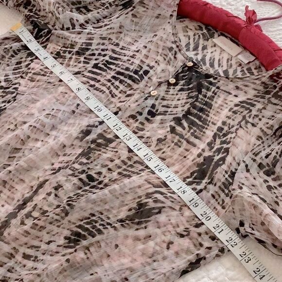 CHICO’S Animal Print Semi-Sheer Top - Picture 6 of 9
